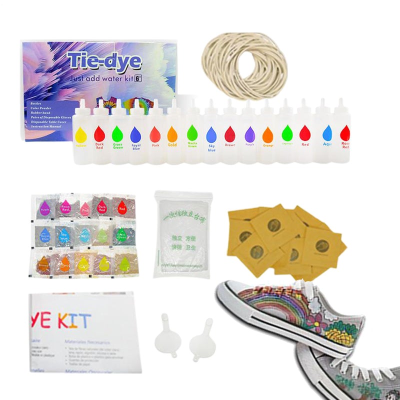 18 مجموعة صباغة ربط للأقمشة الملابس القبعات الأحذية القماش اللحف للمبتدئين الخبراء العائلة - Image 2